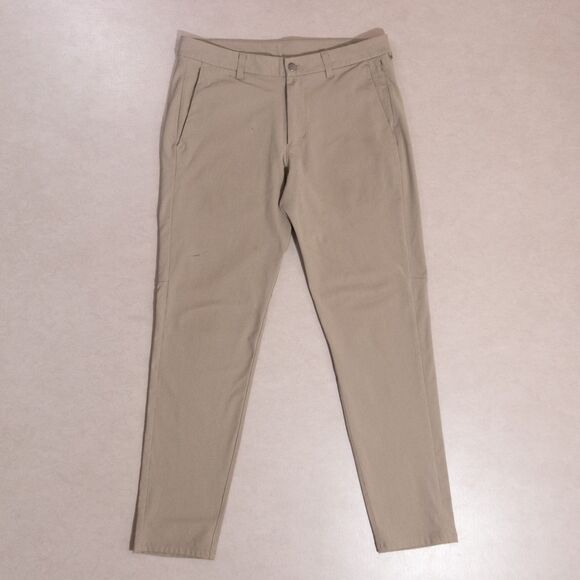 Lululemon Other - Lululemon Commission Performance Stretch Slim Fit Tan Pants Men’s 34x31 Golf